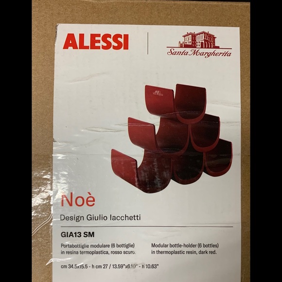 Alessi GIA13 Noè Bottle Holder Thermoplastic Resin Design White Alessi GIA13 Noè Bottle Holder Thermoplastic Resin Design White